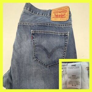 Levi's 569 Loose‎ Straight Men's Jeans 36x31 Blue Denim Baggy Y2K Skater Wash